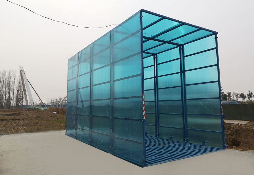 支持定做郑州建筑工地全自动洗车棚厂家价格